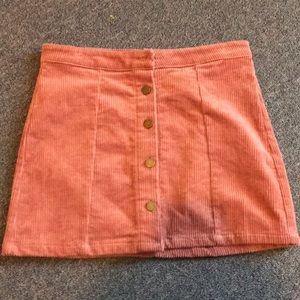 Pink corduroy skirt
